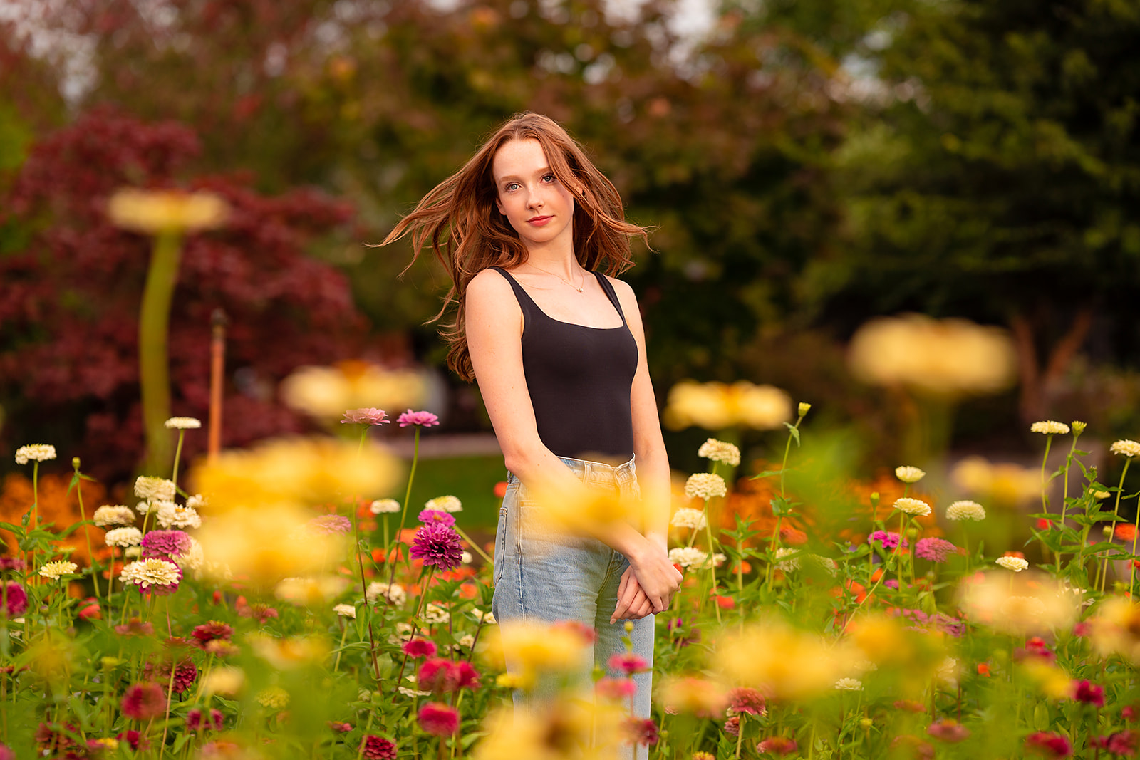Seattle Senior Portrait Photographer - Summer Flower Session
